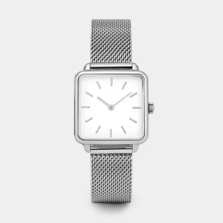 Classic Silver Mesh Watch