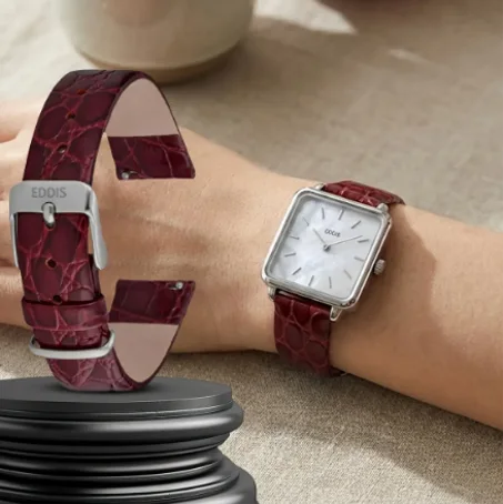Red & Silver Watch Strap
