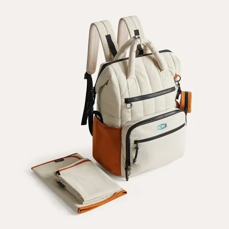 Backpack with changing mat