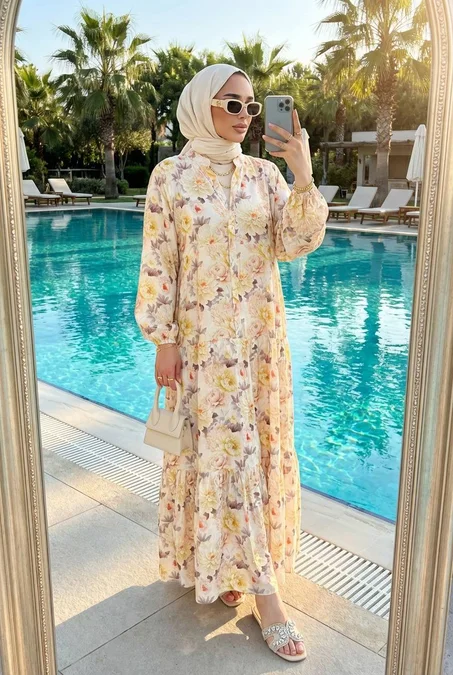 فستان يجمع بين الفخامة، الراحة، والاحتشام، فهذا هو اختيارك المثالي. 💖