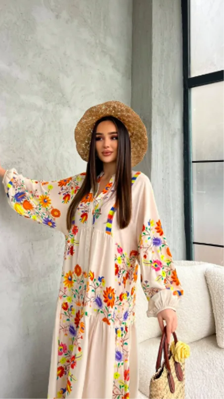 فستان قطن صيفي واسع  – نعومة وأناقة ✨