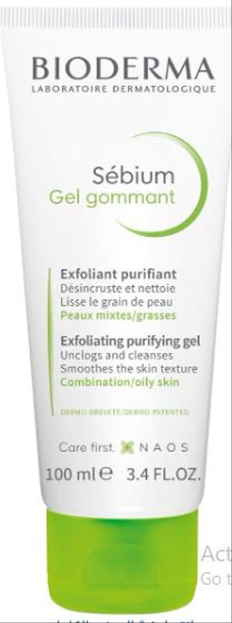 بيوديرما جل للتقشير يمنع تشكل العيوب وتنظم الافرازات الدهنية 100 مل للنساء 100.1 غرامات