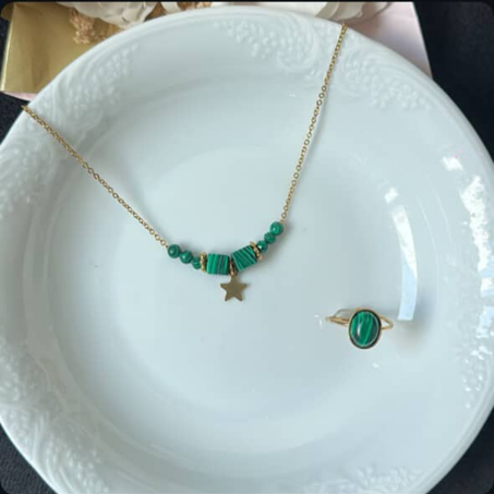 Ensemble Malakite HANDMADE