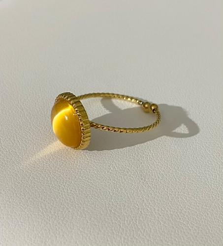 Bague pierre de citrine