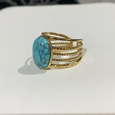 Bague  pierre de turquoise