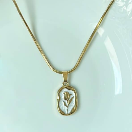 Collier Coquille Blanc