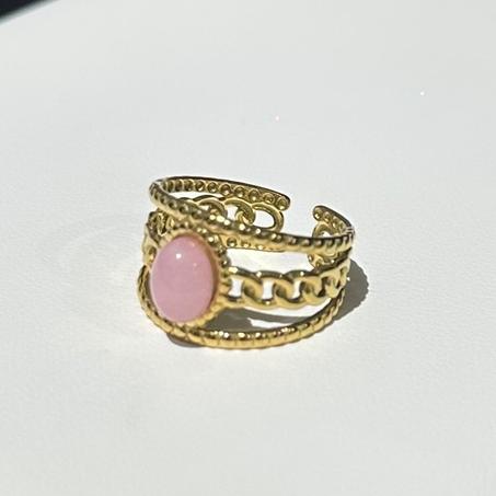 Bague quartz rose