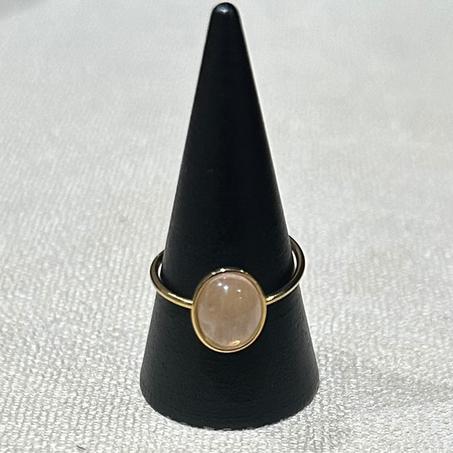 Bague pierre blanche