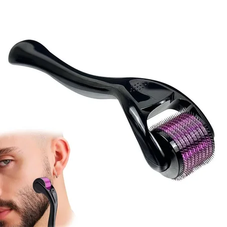 أداة الإبر الدقيقة الاحترافية (Micro-Needle Roller) – لتحفيز نمو اللحية