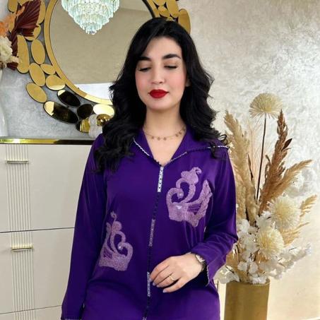 تخفيض خاص خلال 24ساعة💥 لعشاق الأناقة والفخامة  جلابة إيڤازي  بالراندة وطرزة الإبرة الشرقية باليد متقونة،🏃‍♂ سارعو قبل نفاذ الكمية