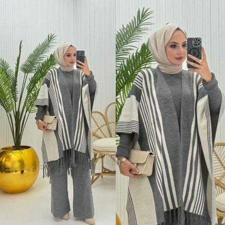 اكتشفي الأناقة المثالية مع طقم تركي راقي من  3 قطع، بتصميم فاخر وألوان جذابة. الراحة والأناقة في آن واحد  سارعو بالطلب👇🏻 قبل  نفاذ الكمية⏳