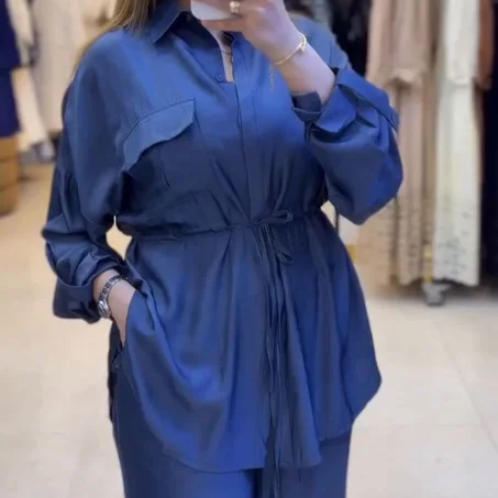 🔥عرض خاص لمدة 3 أيام فقط 🔥 إلى كنتي باغية لوك بسيط ولكن فيه هيبة 🔥 هاد الأونصومبل هو الاختيار ديالك بدون تفكير  💙 ثوب دجين مريح وكلاص