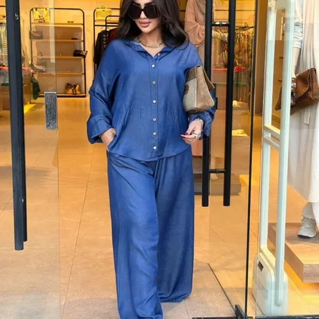 🔥عرض خاص لمدة 3 أيام فقط 🔥 إلى كنتي باغية لوك بسيط ولكن فيه هيبة 🔥 هاد الأونصومبل هو الاختيار ديالك بدون تفكير 👌 🇹🇷 موديل تركي راقي 💙 ثوب دجين مريح وكلاص