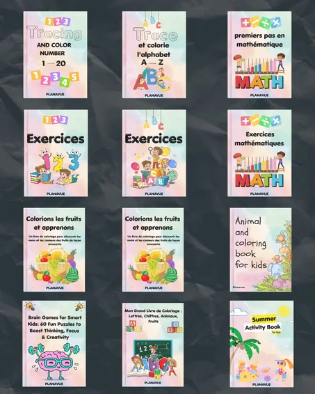 باقة الدفاتر التعليمية للأطفال