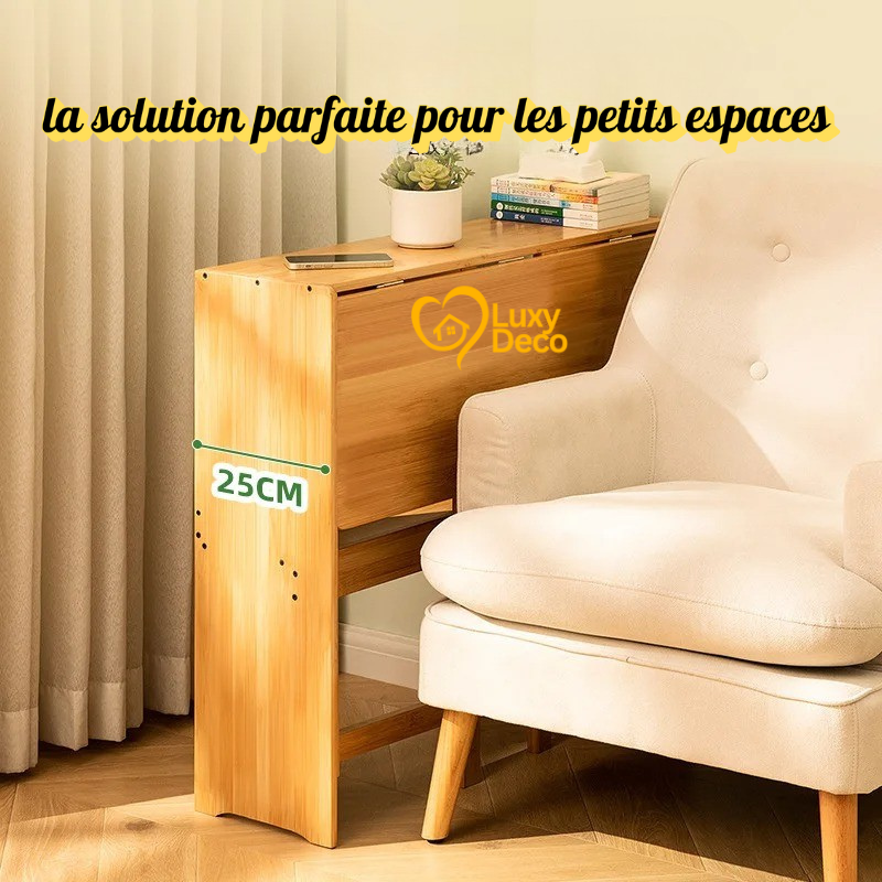 Bureau Pliable en Bois – Gain de Place & Élégance