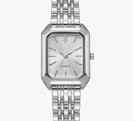 ستكانج ساعات يد للنساء بسوار من الستيل، ساعة كاجوال عصرية بسيطة مربعة كوارتز