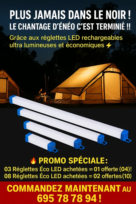 💡🔋🔌 04 RÉGLETTES ÉCONOMIQUES UV SANS FIL ÉLECTRIQUE ET RECHARGEABLES (pour délestage en ville, village et déplacements divers/💡ECONOMICAL WIRELESS AND RECHARGEABLE STRIPS