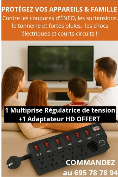 Multiprises Régulatrices de Tension + Adaptateur HD ⚡📈 VOLTAGE REGULATOR POWER STRIPS