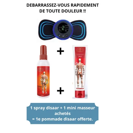 Mini-masseur Electrique + Pommade Disaar Pain Relief