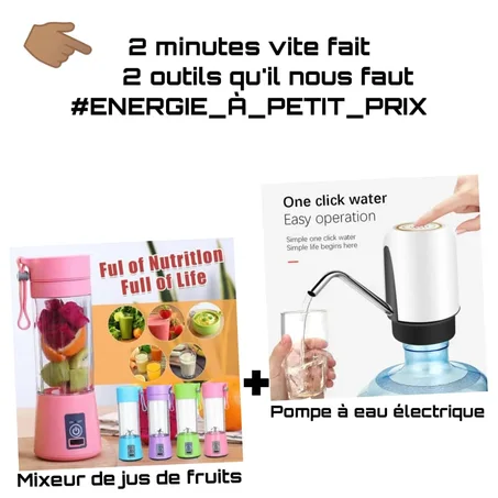 Mixeur de fruits/légumes + Mini pompe à eau électriques rechargeables / Fruit juice blinders + Electric and Rechargeable mini water pump