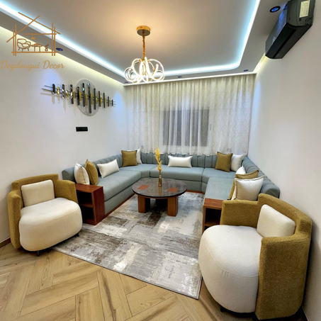 Salon Marocain Moderne sur Mesure , Élégance et Confort