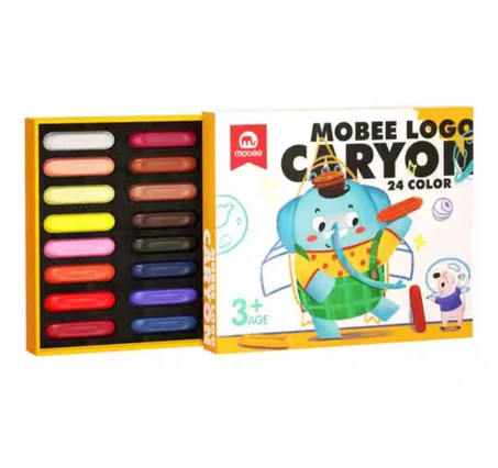 ensemble de crayons de cire Mobee de 24 couleurs.