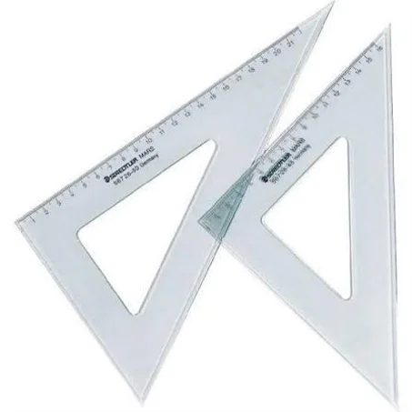 ensemble de deux équerres (ou règles triangulaires) de la marque Staedtler Mars