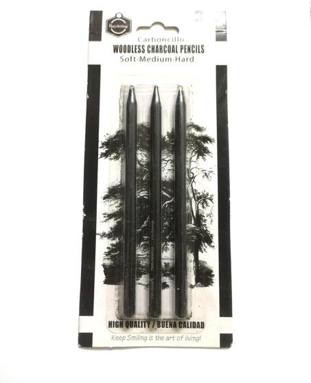 crayons fusain sans bois (Woodless Charcoal Pencils) de la marque "Keep Smiling