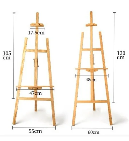 Chevalet en bois – Support pour toiles et tableaux