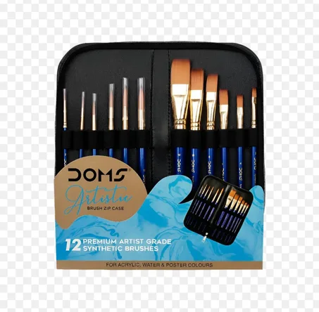 ensemble de pinceaux artistiques Doms Artistic Brush Zip Case.