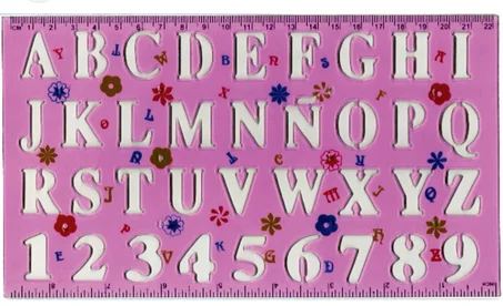 pochoir en plastique rose de la marque Arteza