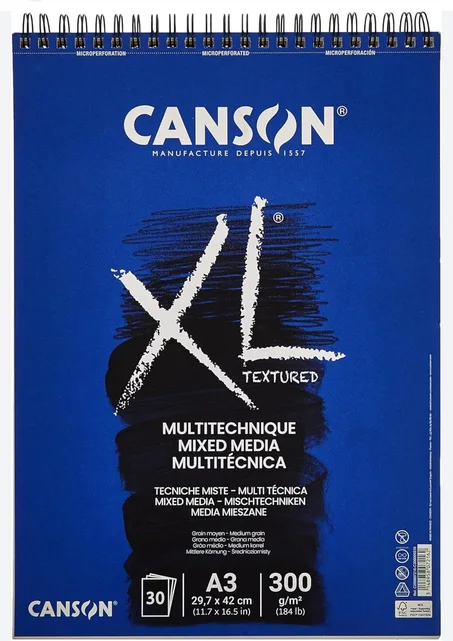 album spiralé Canson XL Mixed Media Textured.