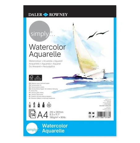 bloc de papier aquarelle Daler-Rowney Simply.