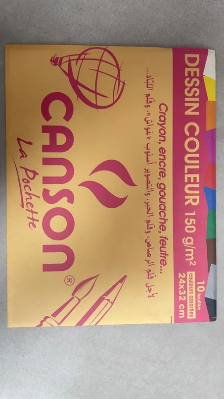 pochette papier CANSON couleur 24/32 150g