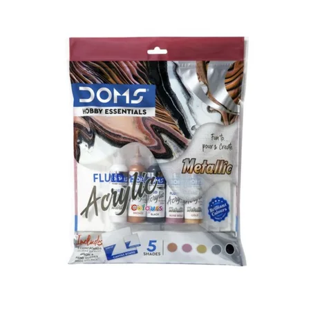 ensemble de couleurs acryliques fluides métalliques DOMS