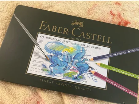 ensemble 60 de crayons couleur aquarellables Albrecht Dürer de Faber-Castell.