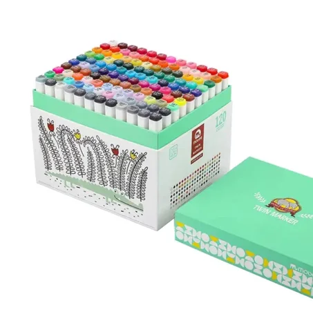 ensemble 120 marqueurs double pointe Mumuouse