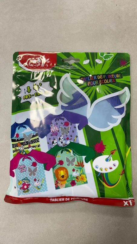 tablier de peinture pour écolier,