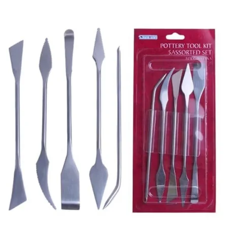 kit d'outils de poterie (Pottery Tool Kit) de 5 pièces assorties