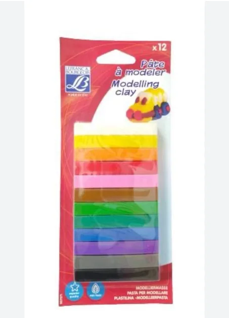pâte à modeler Lefranc & Bourgeois, contenant 12 couleurs assorties