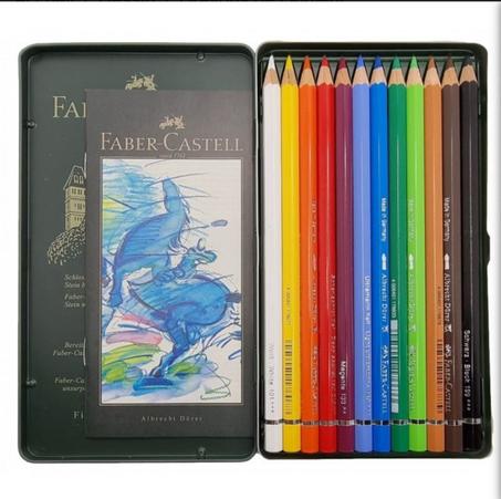 paquet de 12 crayons de couleur aquarellables Albrecht Dürer de Faber-Castell.