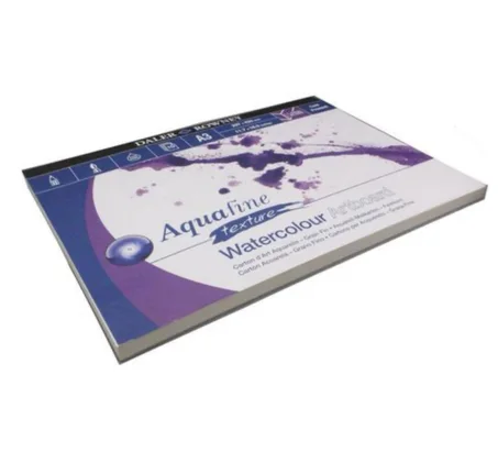 bloc de papier aquarelle texturé Aquafine de Daler Rowney.