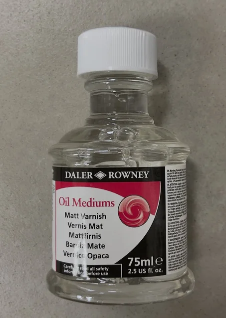 vernis mat pour peinture à l'huile, fabriqué par Daler-Rowney.75ml