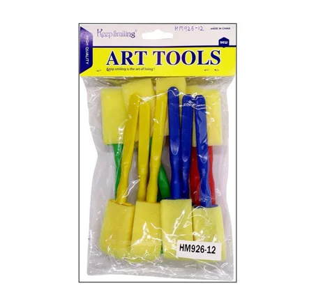 ensemble de pinceaux éponge Keep Smiling pour les outils d'artisanat et de peinture