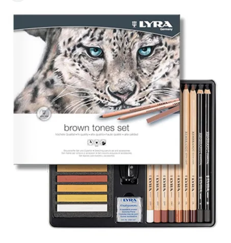 coffret de dessin Lyra Rembrandt Brown Tones.