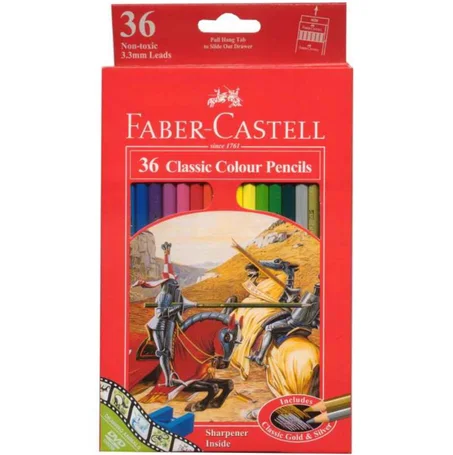 36 crayons de couleur classiques Faber-Castell (Faber-Castell Classic Colour Pencils).