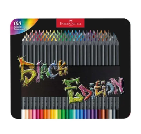 100 crayons de couleur Faber-Castell Black Edition.