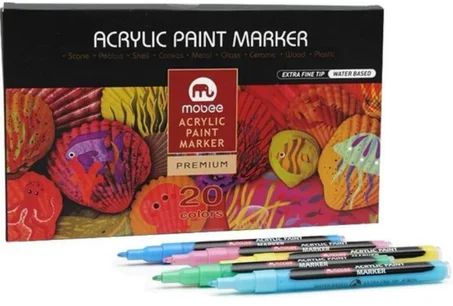 ensemble de 20 marqueurs de peinture acrylique Mobee