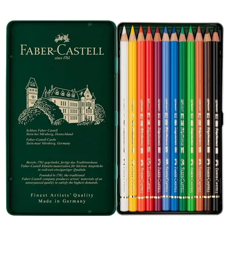 boîte de 12, 24, 36, 60 et 120 crayons de couleur Polychromos de Faber-Castell