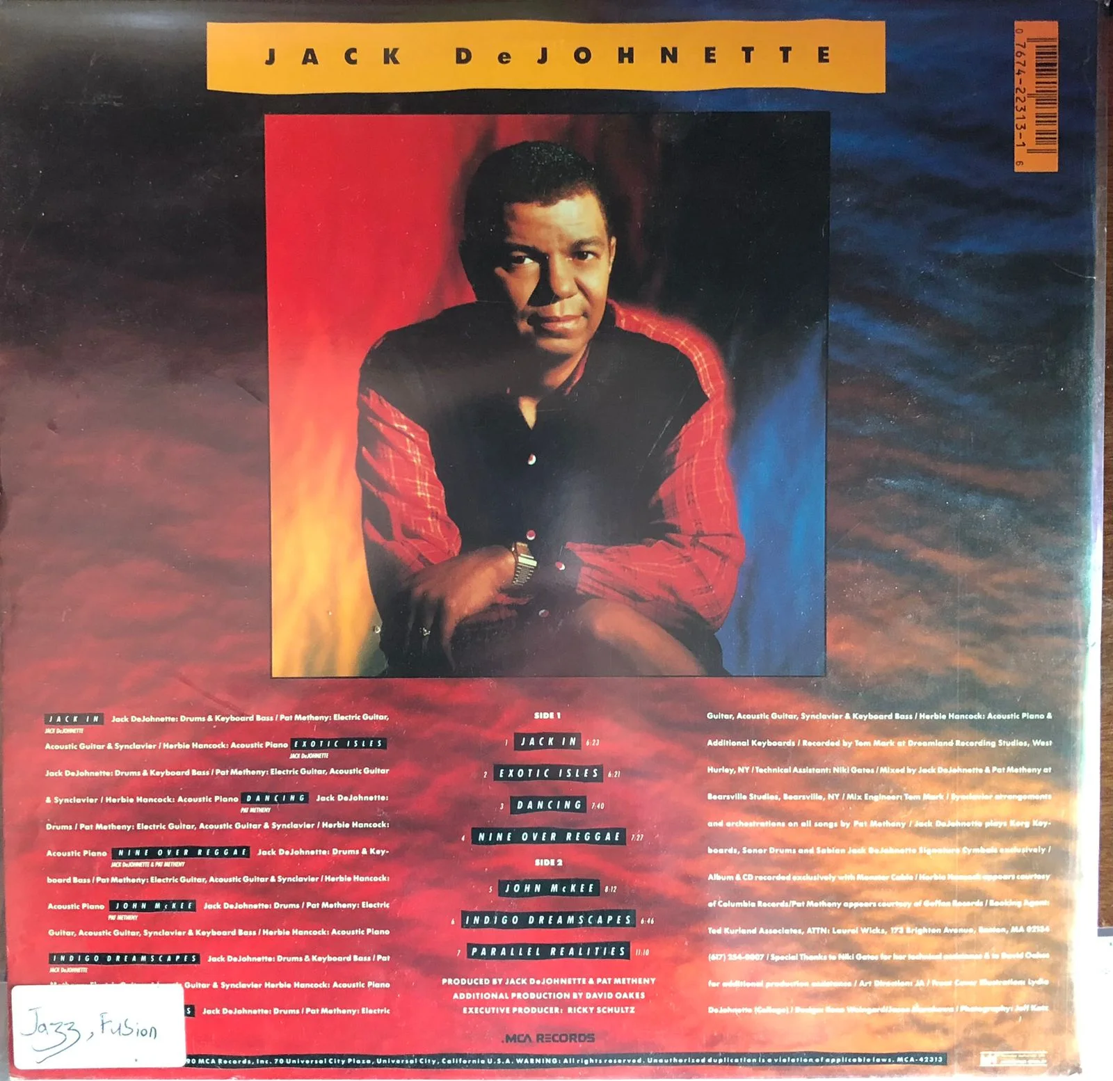 JACK DEJOHNETTE  PARALLEL REALITIES - LP